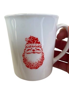 CorningWare Vintage Holiday Sponge Santa Mug 12oz